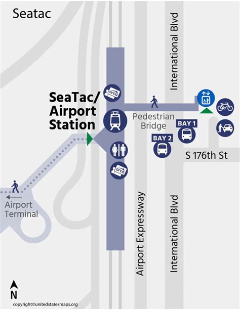 Seatac Airport Map | Seattle Tacoma Airport Map Terminals