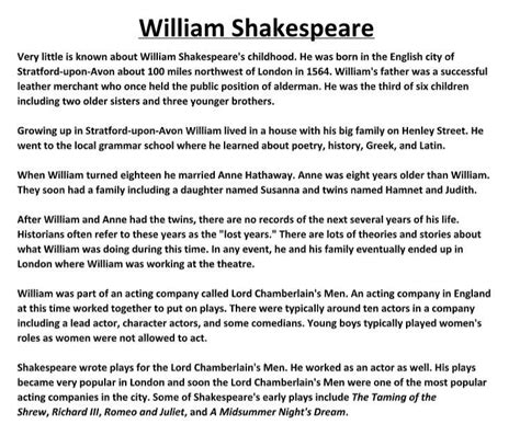 Essay On William Shakespeare Biography Telegraph