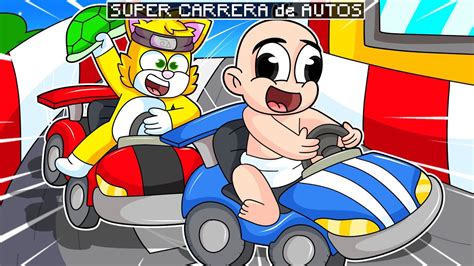 JUGAMOS SUPER CARRERAS DE AUTOS EN MINECRAFT QUIEN ES EL MEJOR