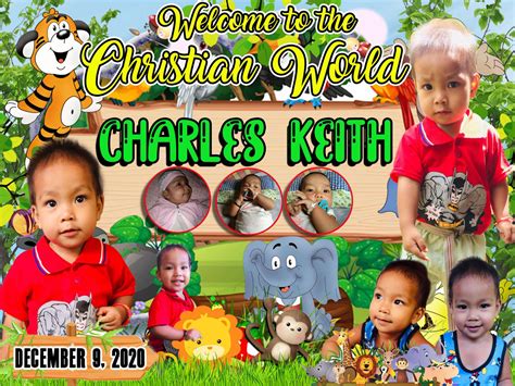 Jungle Safari Theme Tarpaulin Layout For Christening Other Christening