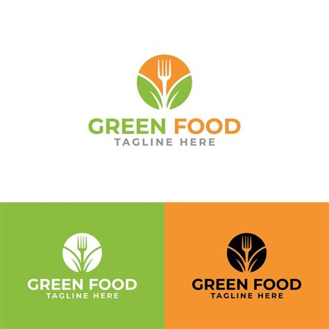 Green Food And Restaurant Vector Icon And logo design Vector Template ...