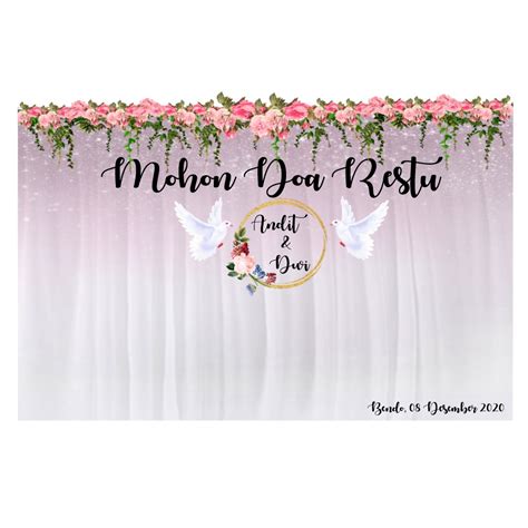 Jual Banner Backdrop Wedding Indonesia Shopee Indonesia