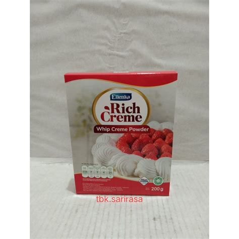 Jual Rich Creme Gr Whip Creme Powder Gr Whipping Cream Shopee