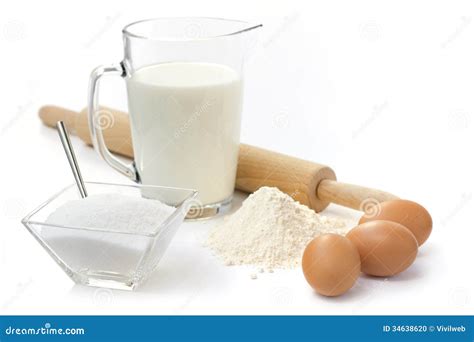 Eggs Flour Sugar And Milk Stock Photo Image 34638620