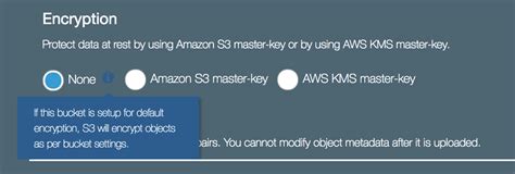 amazon web services - AWS S3 bucket encryption - bucket property ...