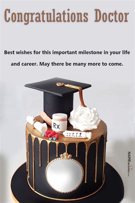 Congratulations Message For Doctors Cake With Name And Pic