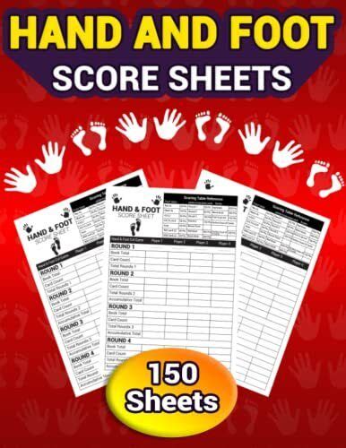 Hand And Foot Score Sheets Large Hand And Foot Card Game Score