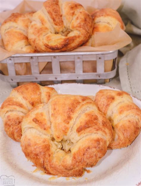 Homemade Butter Croissant Butter With A Side Of Bread