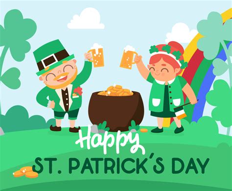 Leprechaun Celebrate St. Patrick's Day in Flat Illustration | FreeVectors