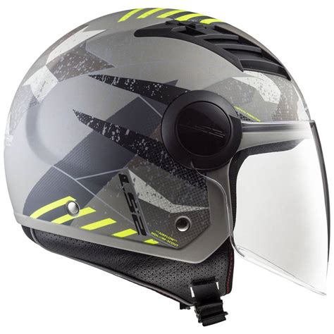 Ls Airflow L Of Camo Matt Titanium Yellow Ls Jet Helmets