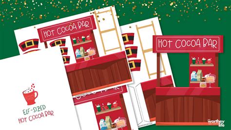 Elf Hot Cocoa Bar Free Printable