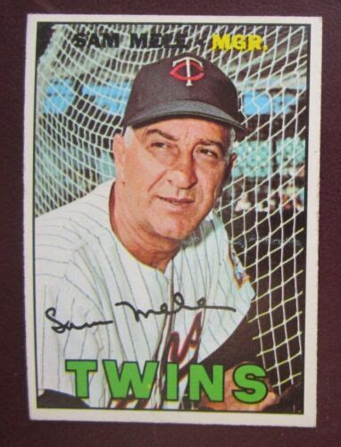 Topps Sam Mele Minnesota Twins Ex Ebay