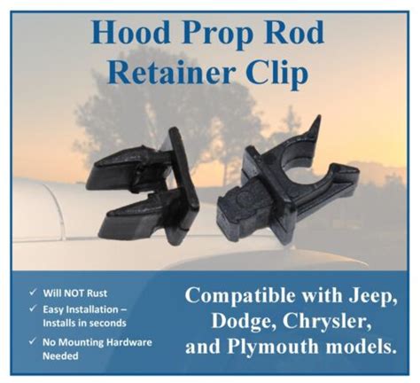 Aftermarket Hood Prop Rod Retainer Clip J4007456 For Jeep Wrangler YJ