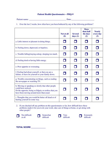 Patient Health Questionnaire Phq 9 Blue Fill Out Sign Online And