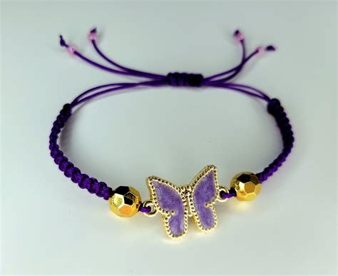 Macrame Bracelets Set of 3 Handmade Bracelets Purple - Etsy