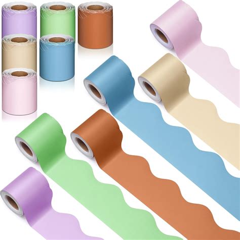 6 Rolls 196 8 Ft Colorful Bulletin Board Borders For Back