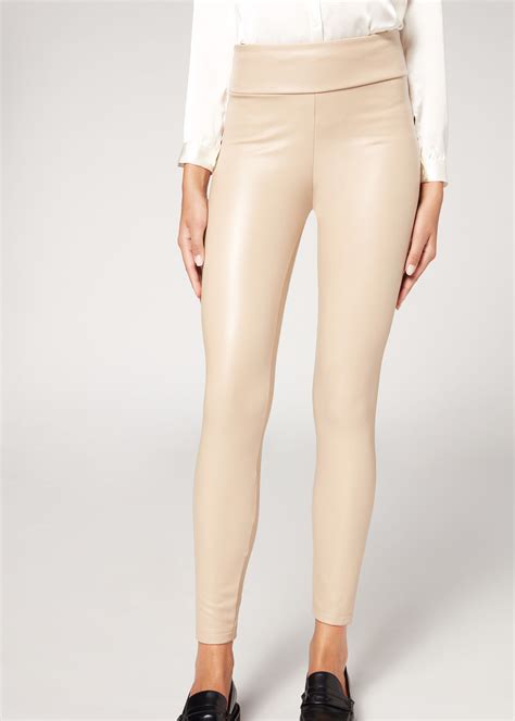 Thermal Leather Effect Leggings Leggings Calzedonia