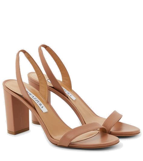 Aquazzura So Nude Leather Slingback Sandals Aquazzura
