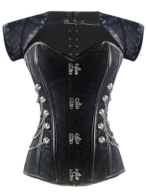 Gothic Steampunk Steel Boned Overbust Corsets Tops