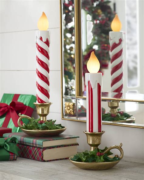 One Hundred 80 Degrees Lighted Christmas Candles, Set of 2 | Horchow