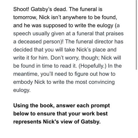 In At Least A Paragraph Explain Nicks Complex Attitude Towards Gatsby