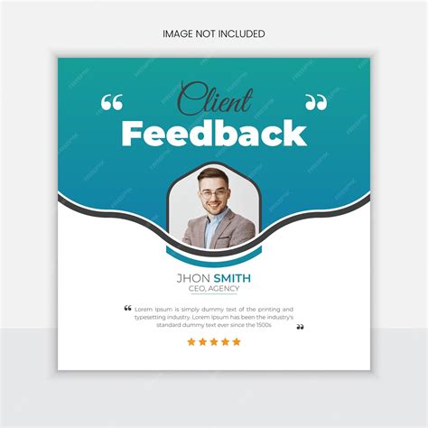 Premium Vector | Customer feedback testimonial social media post design