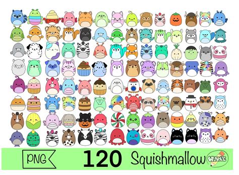 Squishmallow Png Clipart Cute Printable Sticker Squishmallow Etsy