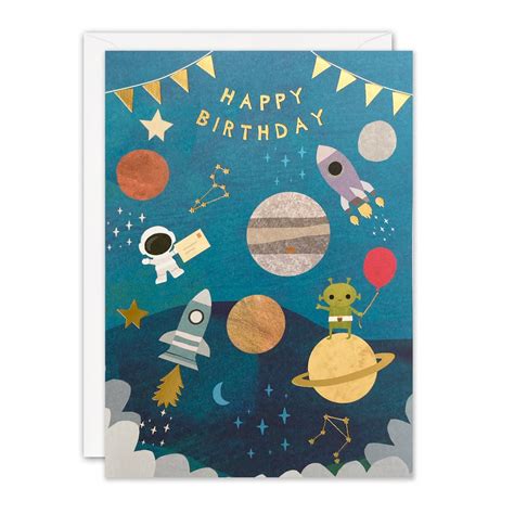 Happy Birthday Outer Space Card Toy Joy