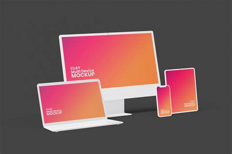 Clay Multi Device Mockup Scene Graphic By Bimockups Creative Fabrica