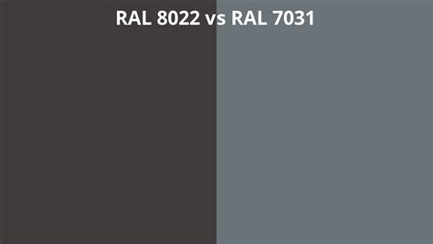 Ral 8022 Vs 7031 Ral Colour Chart Uk