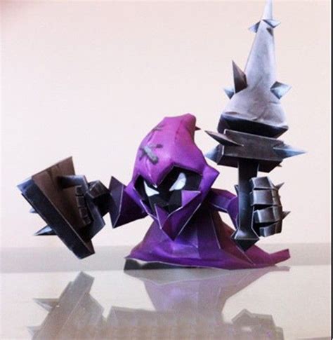 League Of Legends Lol Diy 3d Melee Minion Papercraft Paper Model Paper