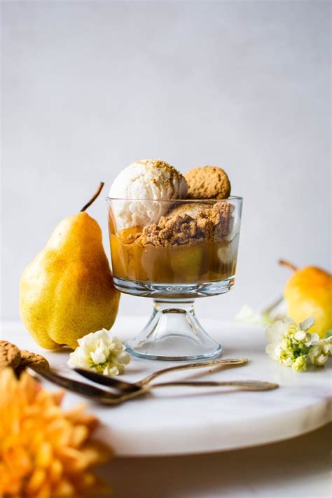 Cardamom Caramel And Pear Cookie Crumble Cups Paleo Vegan Recipe