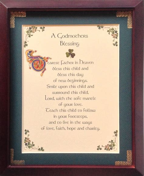 Peter Townsends Irish Collection Godmothers Prayer Blessing Picture