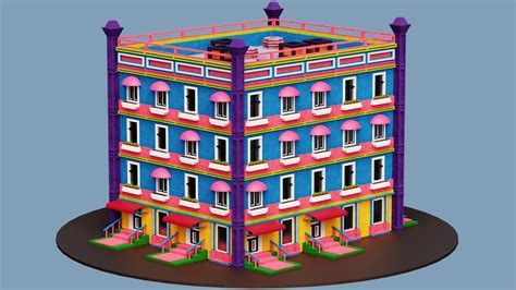 Procedural Building Made With Geometry Nodes In Blender 2 93 Finished