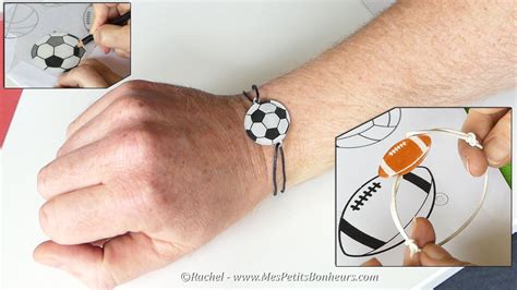 Bracelet Sport Foot ou Rugby plastique fou pour la Fête des Pères