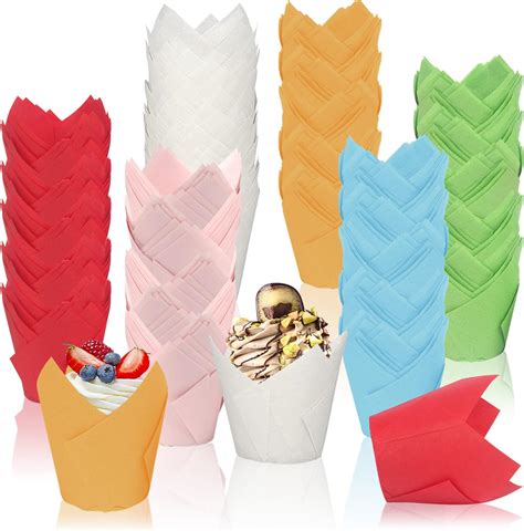 Anaeat Tulip Cupcake Liners Pack Of 200 Paper Baking Cups Muffin