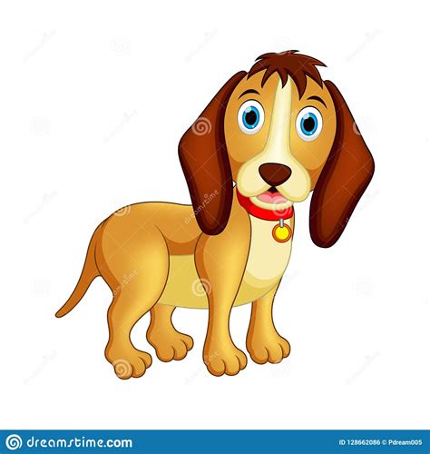 Happy Dog Illustration Stock Vector Illustration Of Friendly 128662086