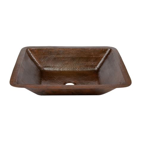 Premier Copper Products Oil Rubbed Bronze Copper Undermount Rectangular Bathroom Sink At