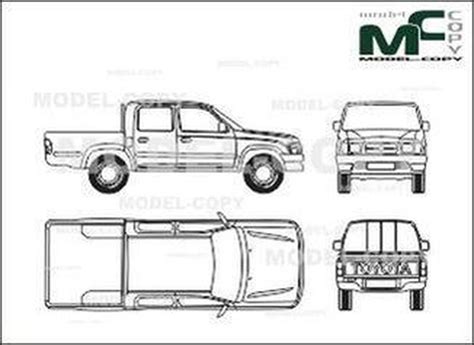 Toyota Hilux Double Cab 4x4 1998 2d Drawing Blueprints 28530