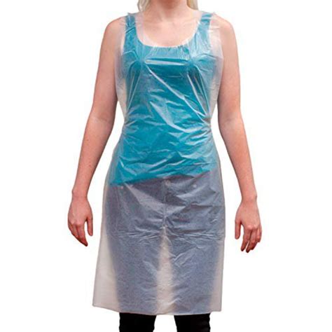 Kleen Chef Disposable Food Handling Light Poly Aprons Osfm 100 Per