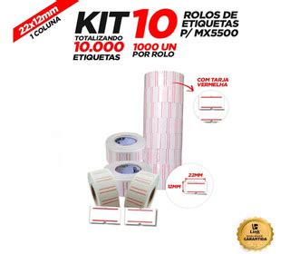 10 Rolos Etiquetas Para Etiquetadora De Preço Mx5500 MercadoLivre