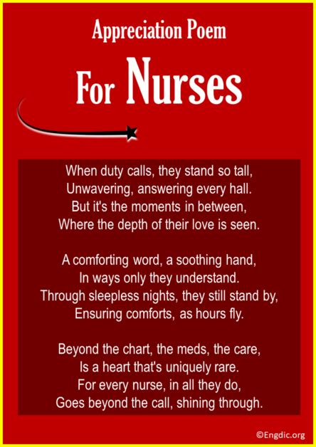 13 Inspirational & Appreciation Poems For Nurses - EngDic