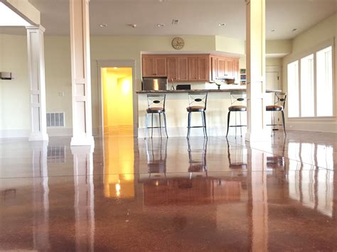 Stained concrete basement floor in Charlottesville, VA #concrete ...