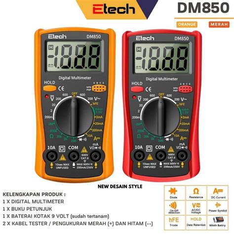 Digital Avometer Multimeter Multitester Alat Ukur Tegangan Listrik AC