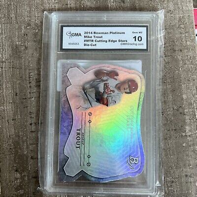 Bowman Platinum Mike Trout Gold Psa Gem Mint Low Pop Ebay