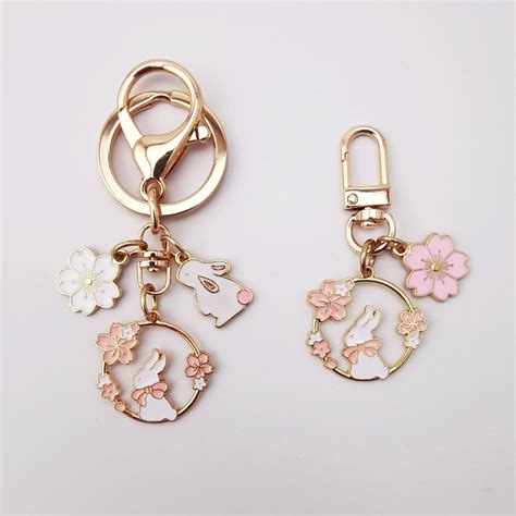 Keychain Diy Japanese Style Japanese Style Cherry Blossom Rabbit