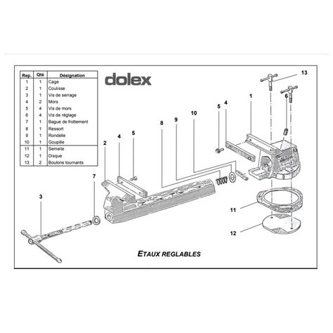 Rondelles ressort et goupille pour étau 58T DOLEX PDRONDRESS8