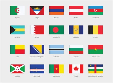 National flags set 9375332 Vector Art at Vecteezy