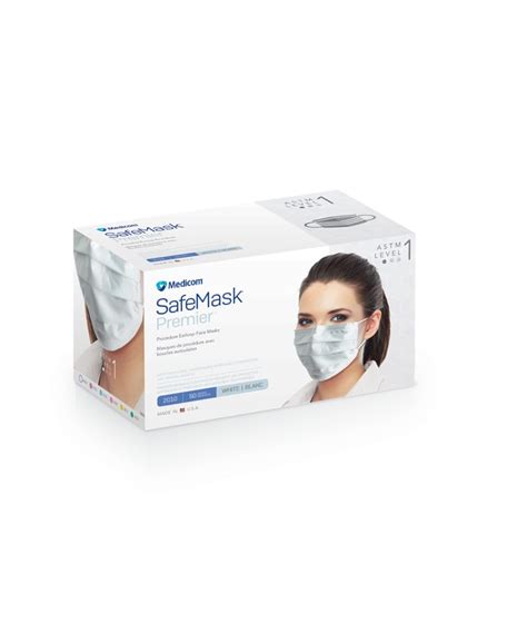 Medicom Safemask Premier Face Masks Whitepersonal Protective Equipment