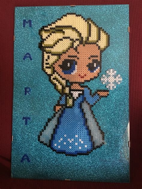 Queen Elsa Frozen Hama Beads By Yul Punto De Cruz Arte Hama